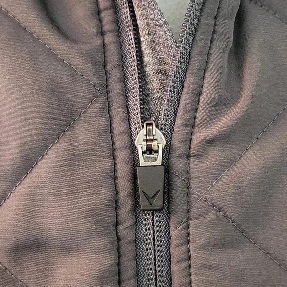 🛍Callaway Weather Series Grey Quilted Front Full‎ Zip Golf Jacket Mens XXL - Picture 8 of 8